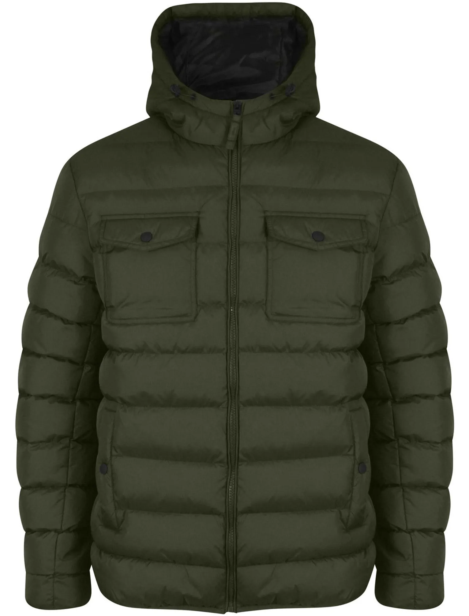 Lowe Quilted Puffer Coat in Rosin Khaki - Tokyo Laundry