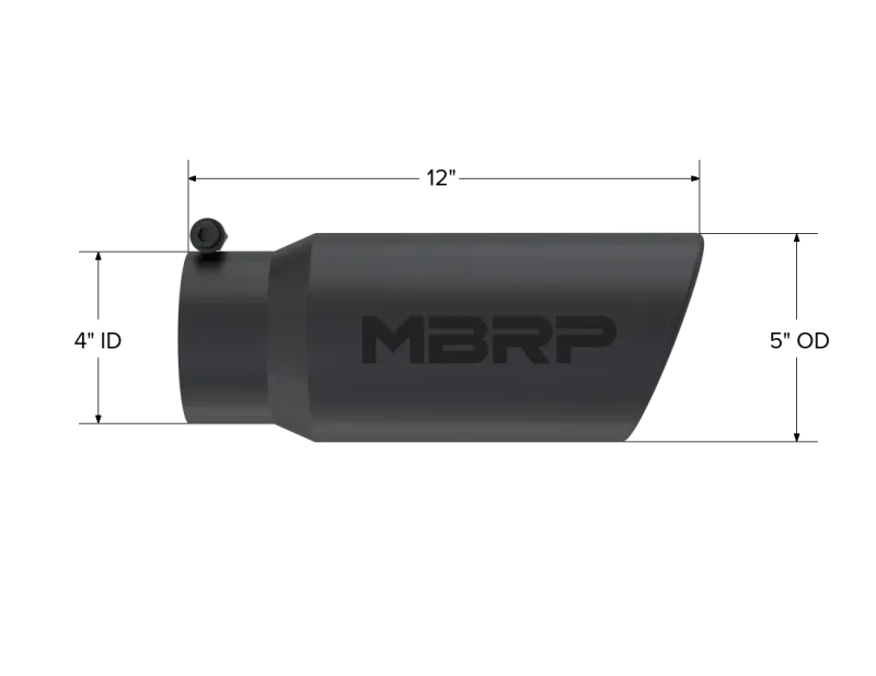 MBRP Tip 5" OD Angled Rolled End 4" Inlet