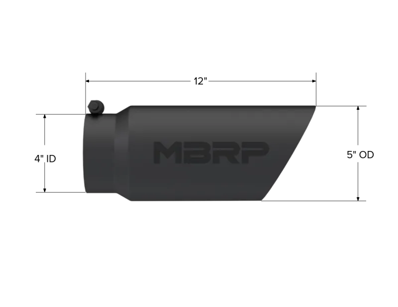 MBRP Tip 5" OD Dual Wall Angled 4" Inlet