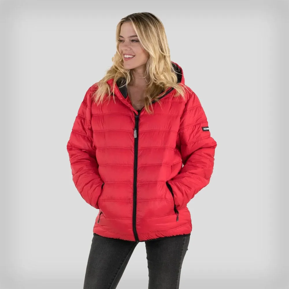 Members Only Women's Zip Front Puffer Oversized Jacket