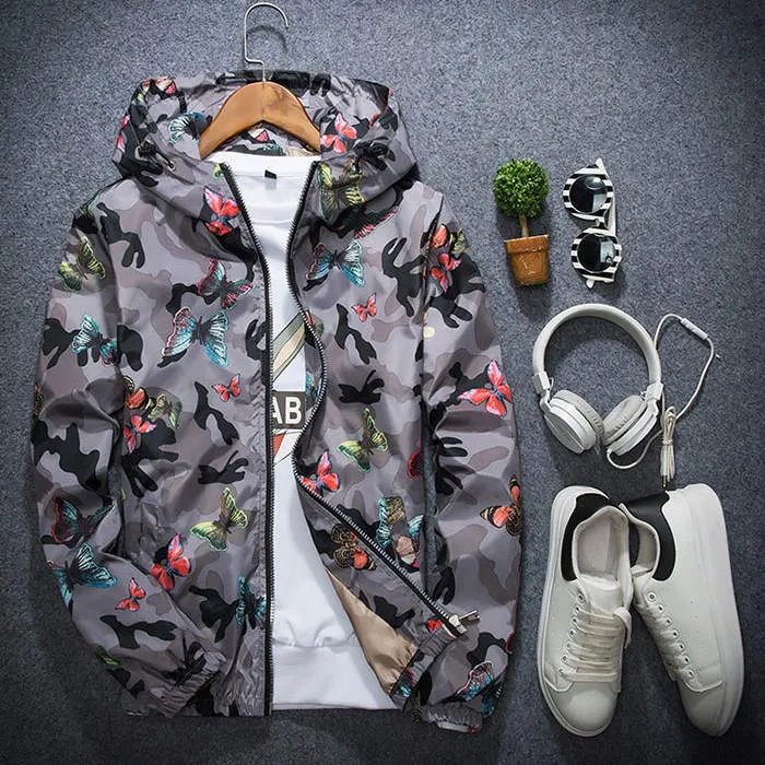 Men's Casual Camouflage Print Spring/Autumn Jacket