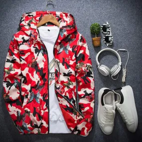 Men's Casual Camouflage Print Spring/Autumn Jacket