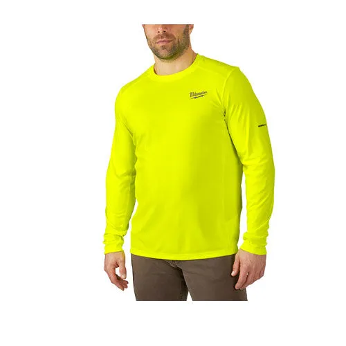 Milwaukee 415HV-L WORKSKIN Lightweight Performance LS Shirt, Hi Vis, Large