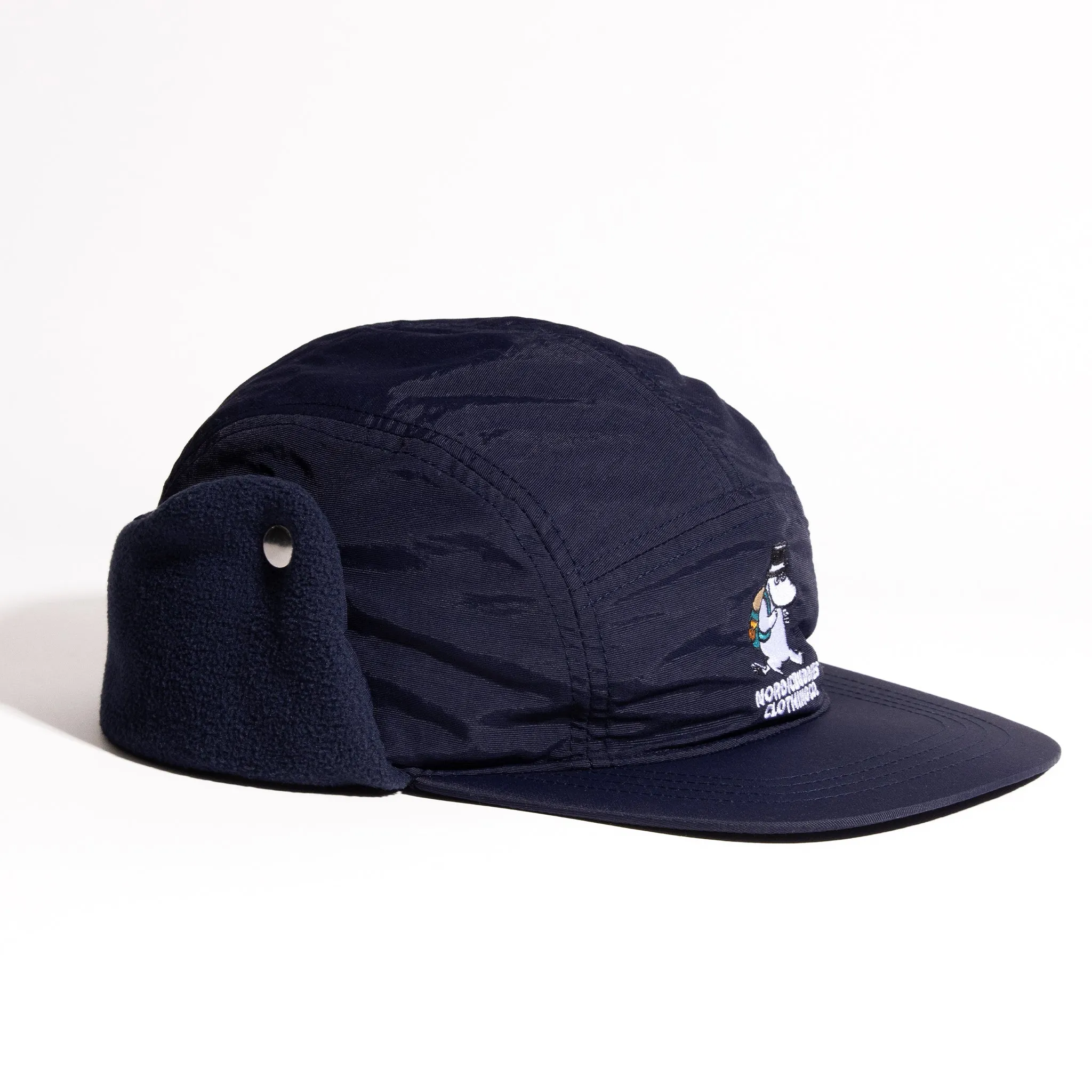 Moominpappa Nylon Cap With Ear Warmer - Navy