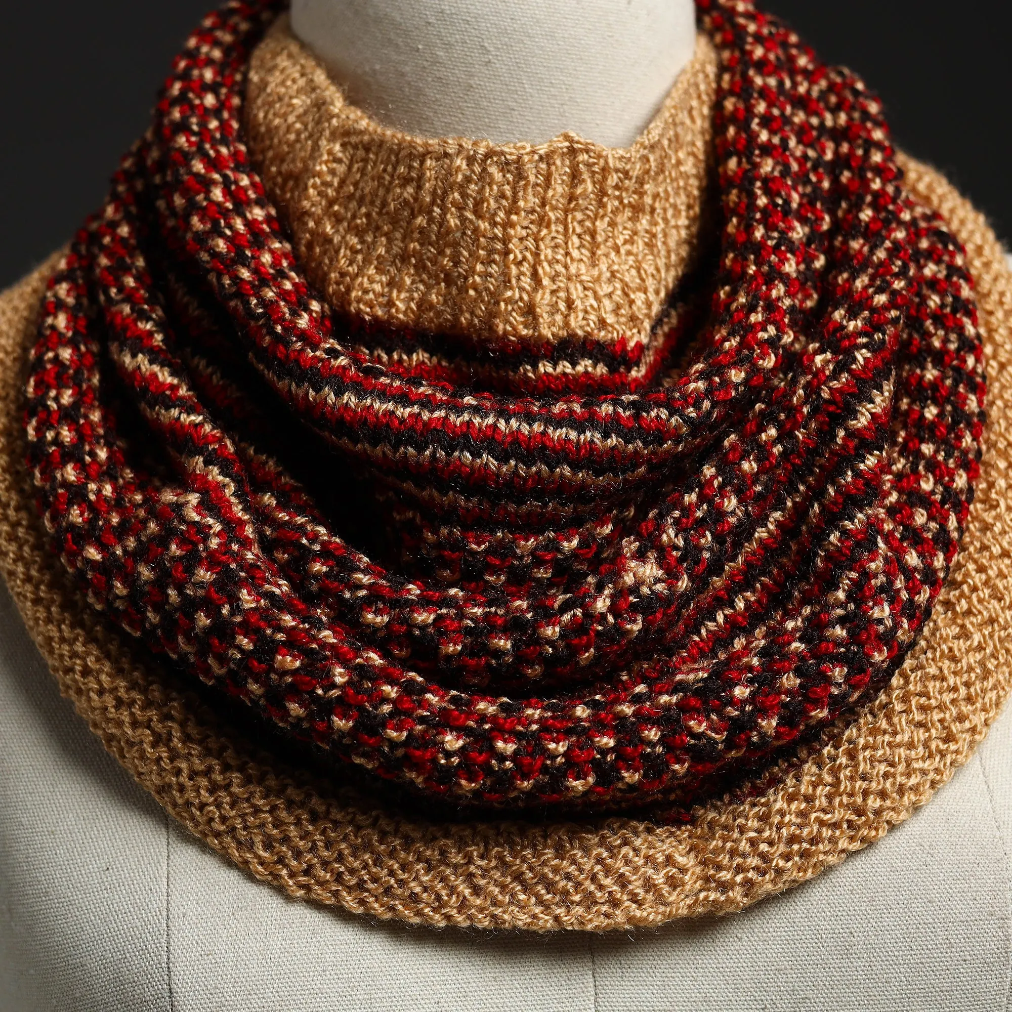 Multicolor - Kumaun Hand Knitted Woolen Cowl 98