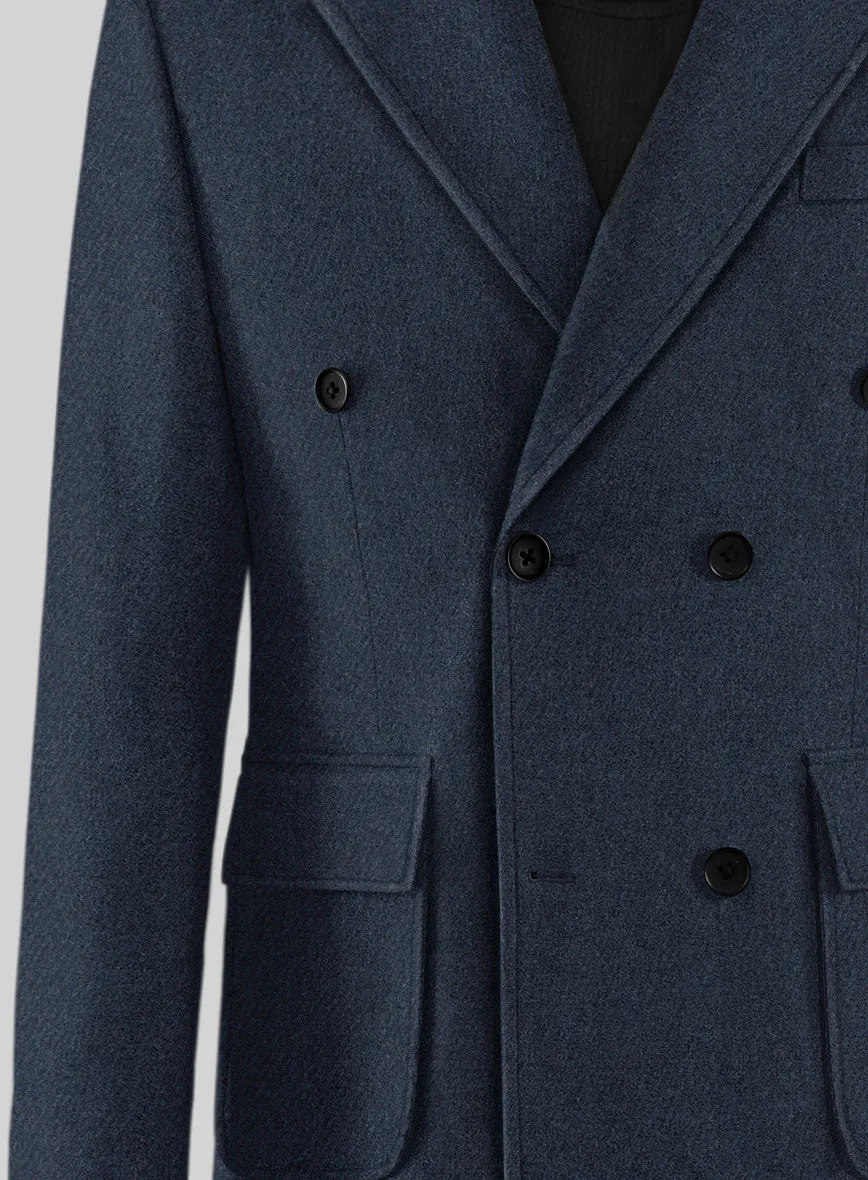 Musto Blue Heavy Tweed Overcoat