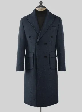 Musto Blue Heavy Tweed Overcoat