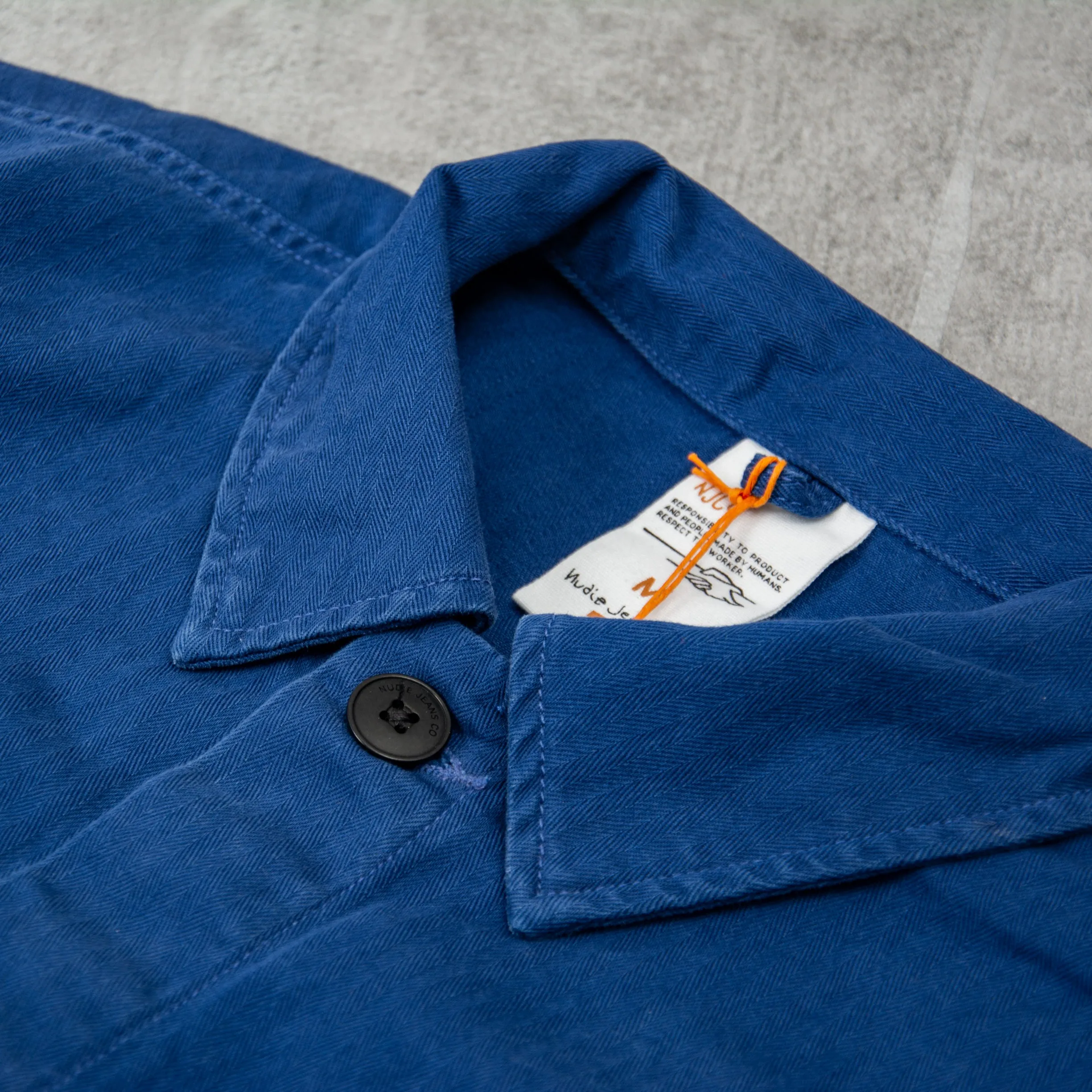 Nudie Buddy Herringbone Chore Jacket - Blue