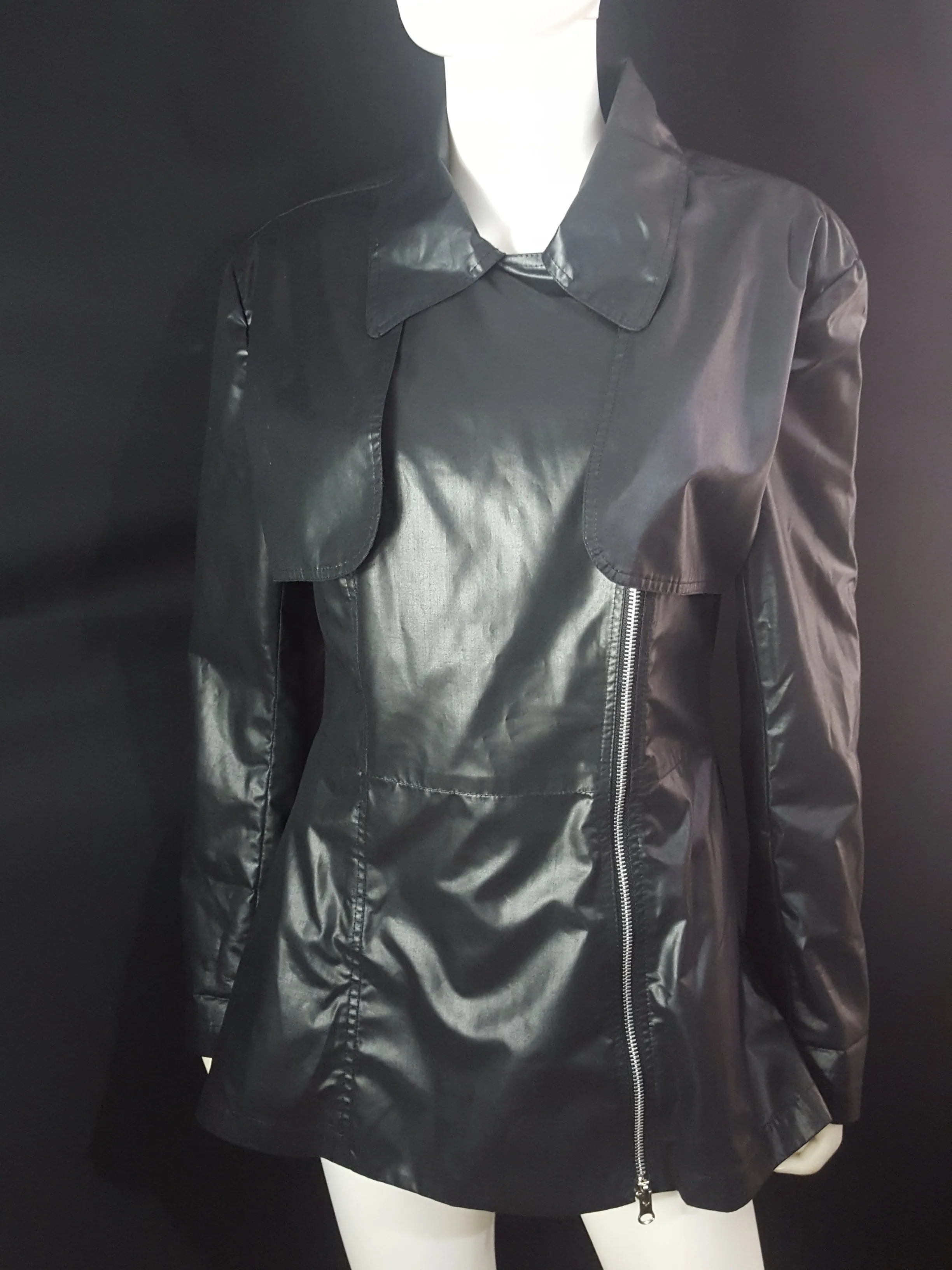 OMO Norma Kamali Crop Trench Coat Size M