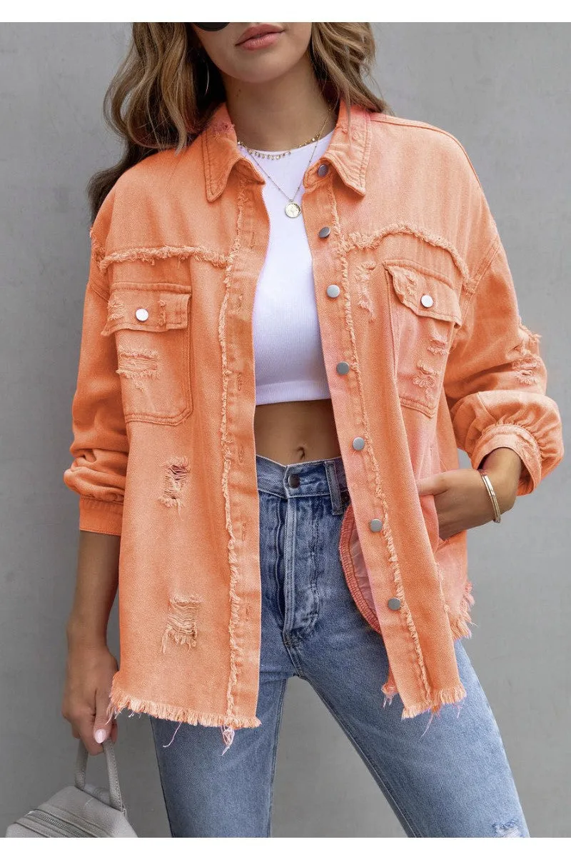 Orange Tattered Jacket