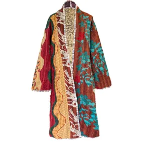 Oyintsa Cotton Quilted Vintage Kantha Coat One of a Kind