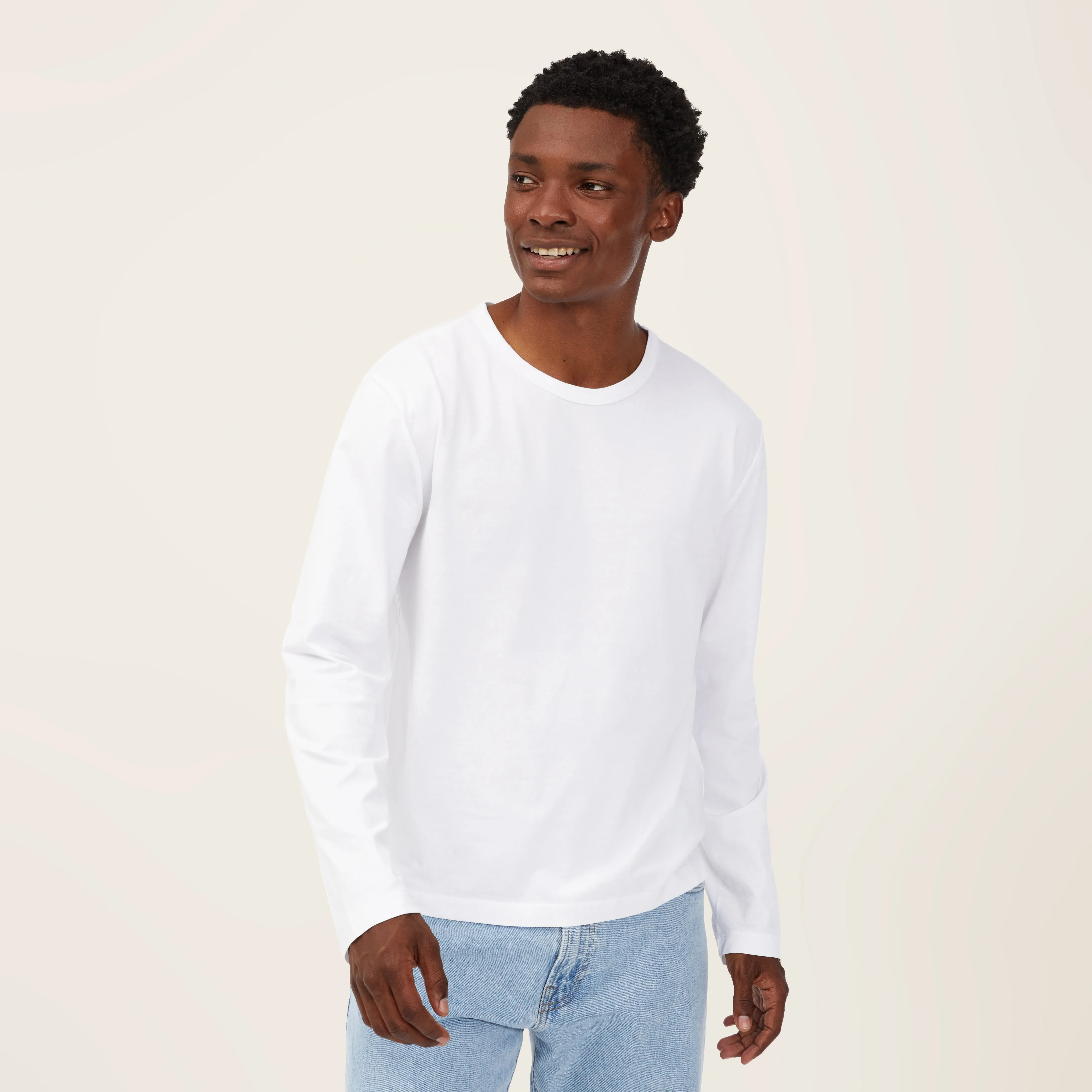 Pima Cotton Long Sleeve Crewneck