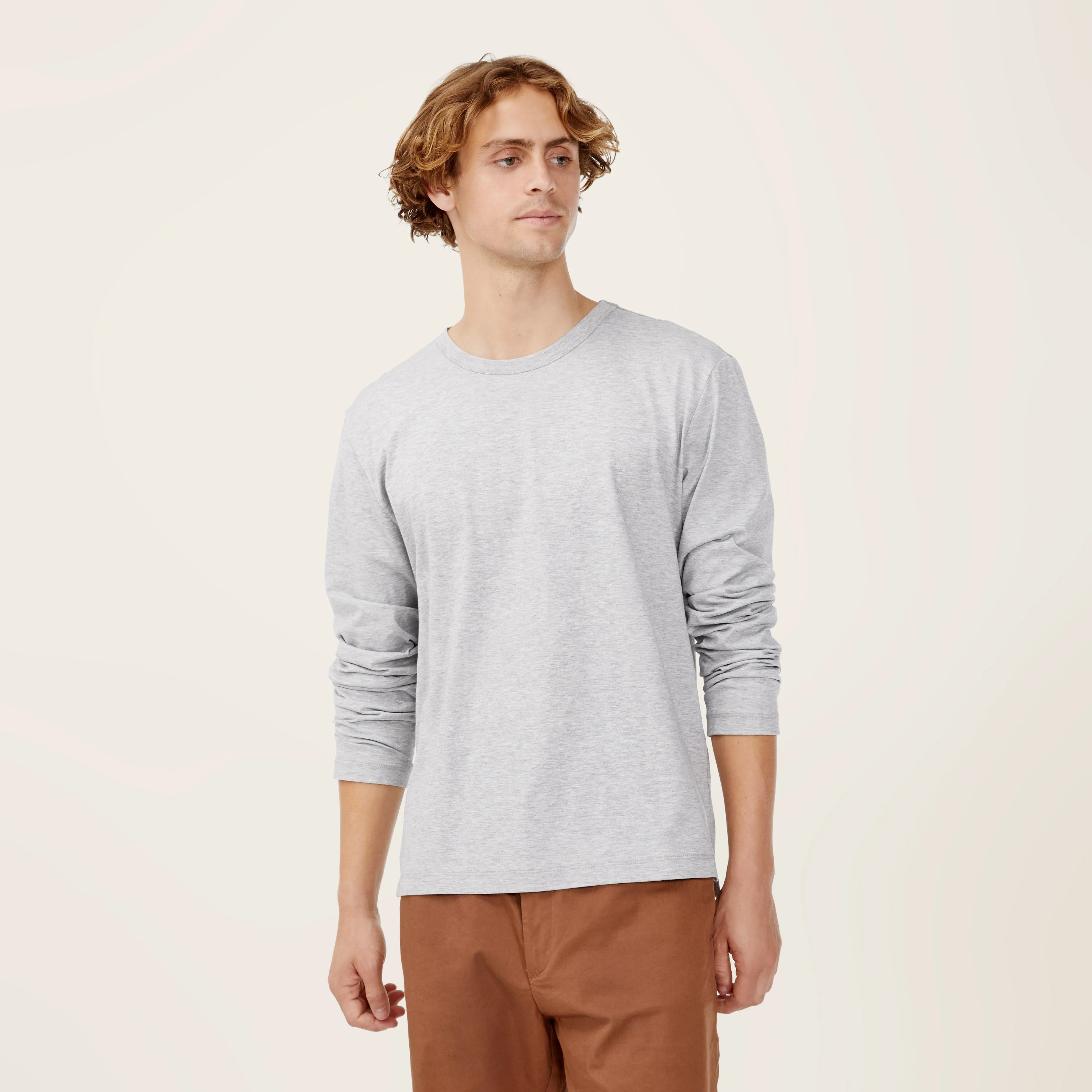 Pima Cotton Long Sleeve Crewneck