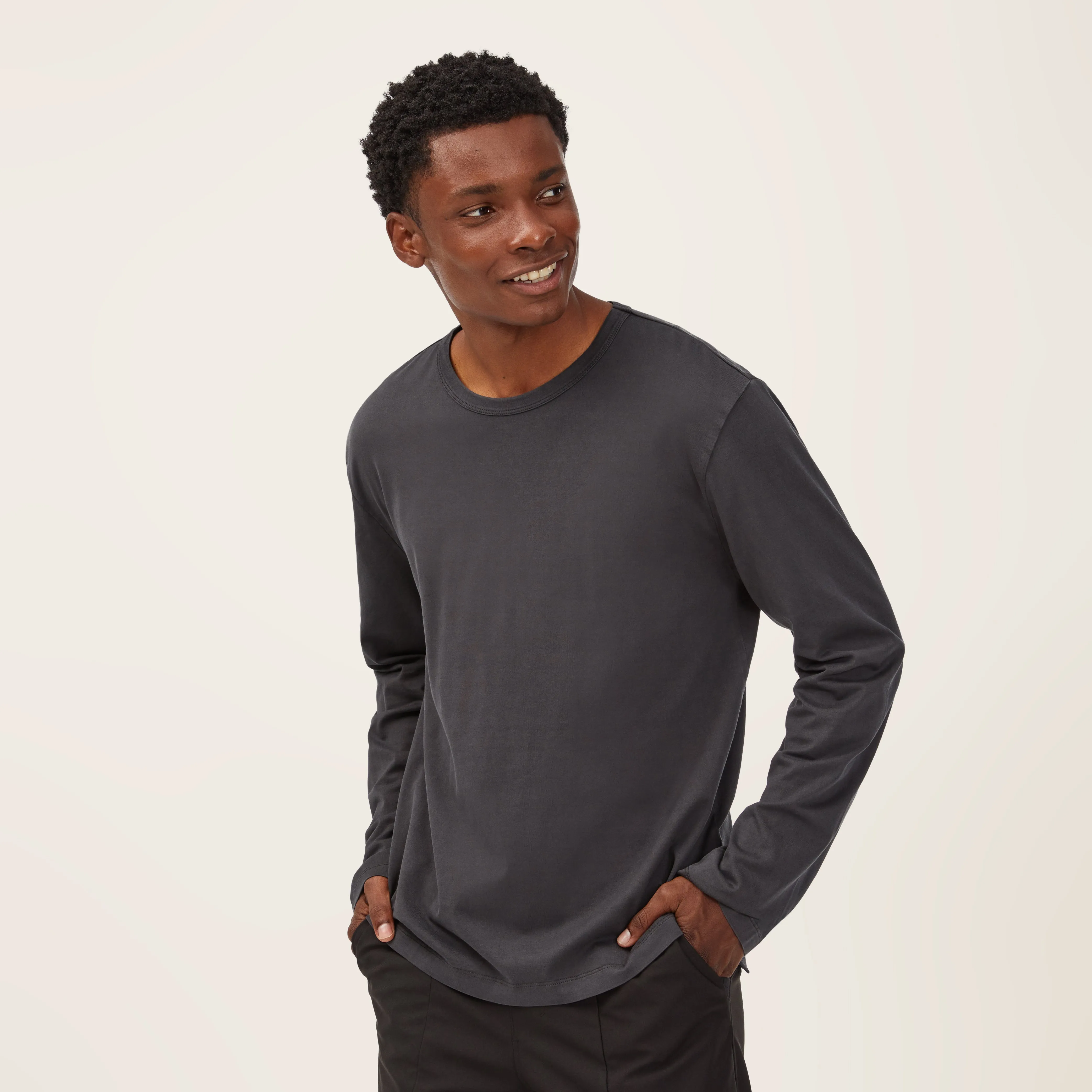 Pima Cotton Long Sleeve Crewneck