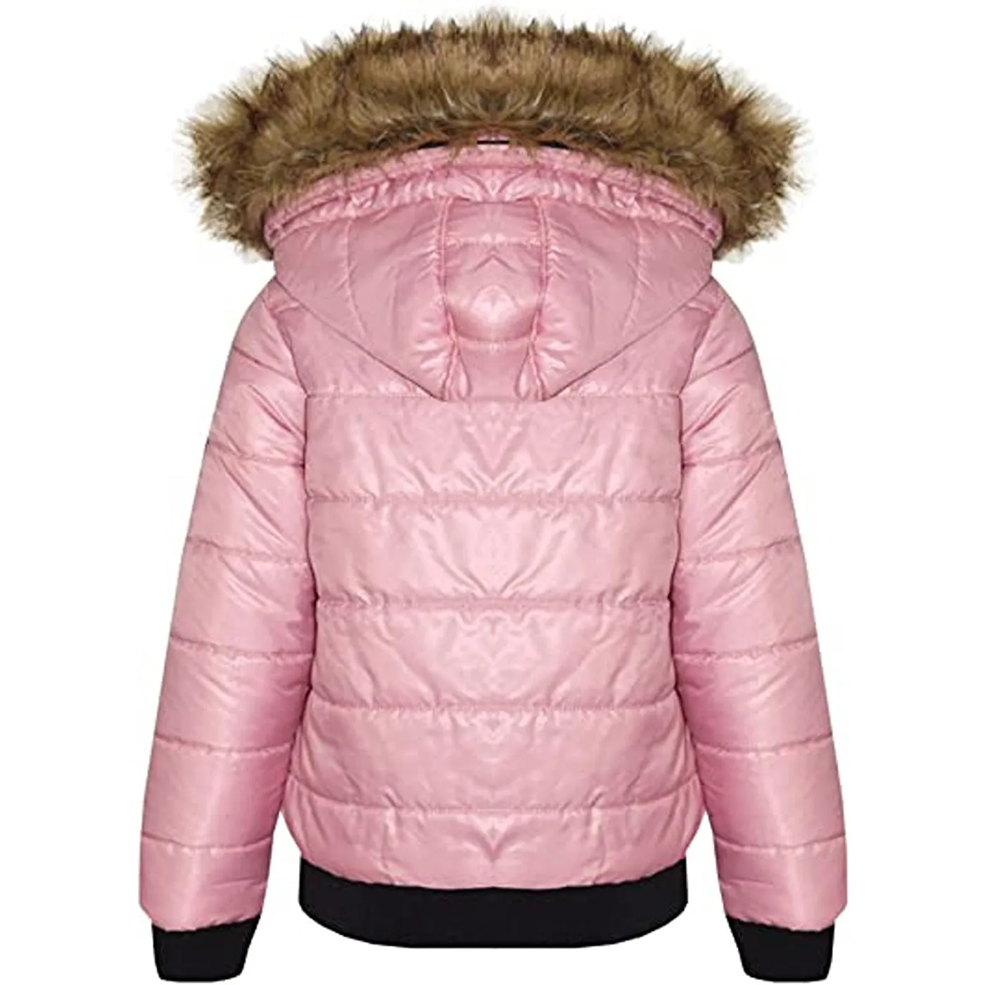 Pink Hooded Puffer Jacket