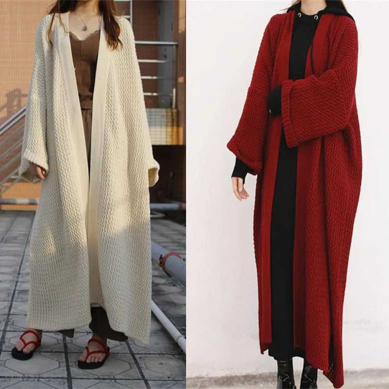 Plus Sizes Loose Knitting Women Overcoat