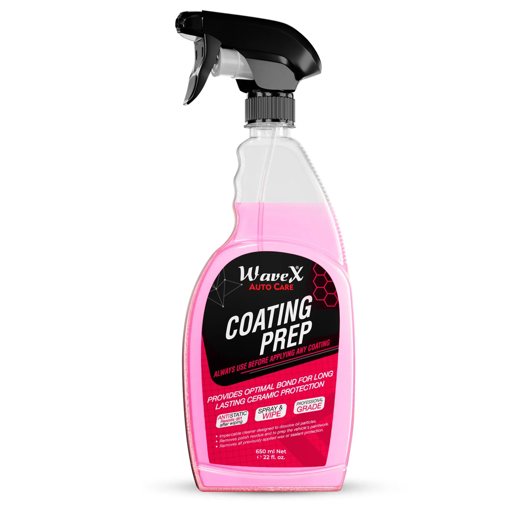 Pre Ceramic Coating for Car Spray - Coating Prep Pre Treatment Spray 650ml | Always use before application of ceramic coating for car | Isopropyl alcohol based formulation