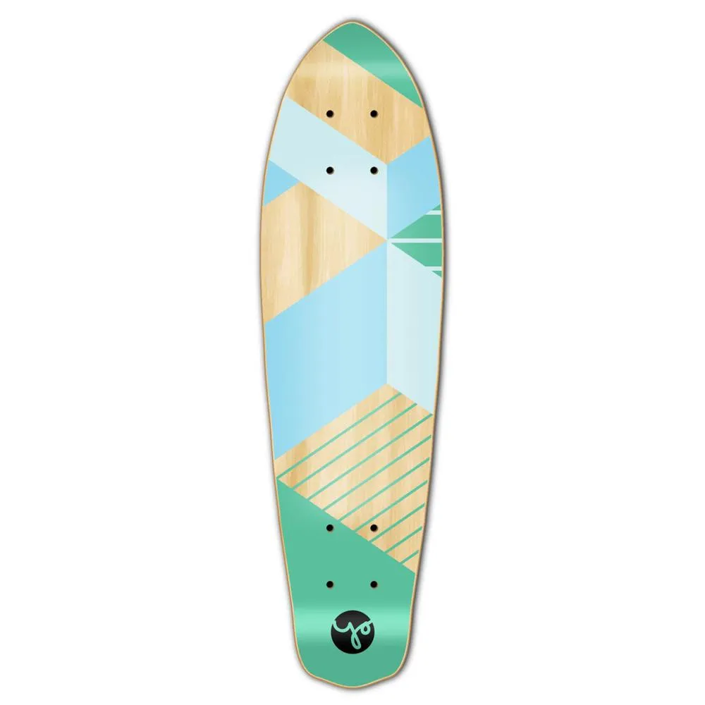 Punked Micro Cruiser Deck- Geometric Series - Green