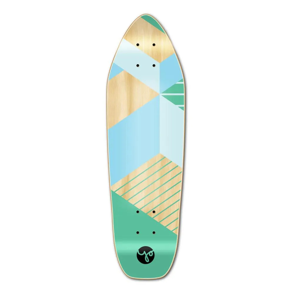 Punked Mini Cruiser Deck - Geometric Series - Green