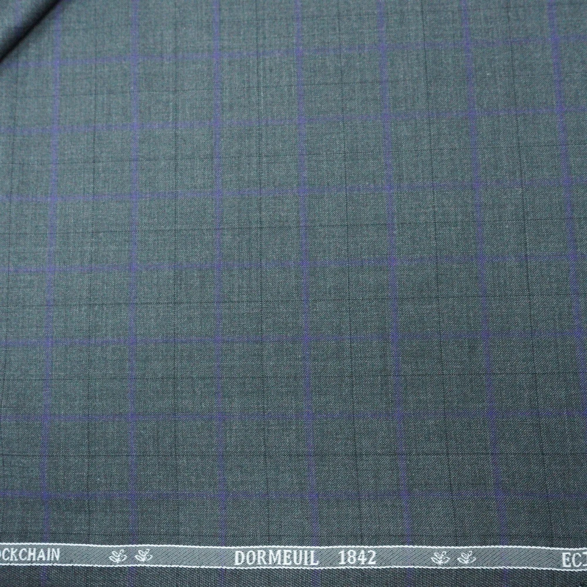 Pure Wool Plaid Black Dormeuil Ecio Patagonian & Australian Fabric