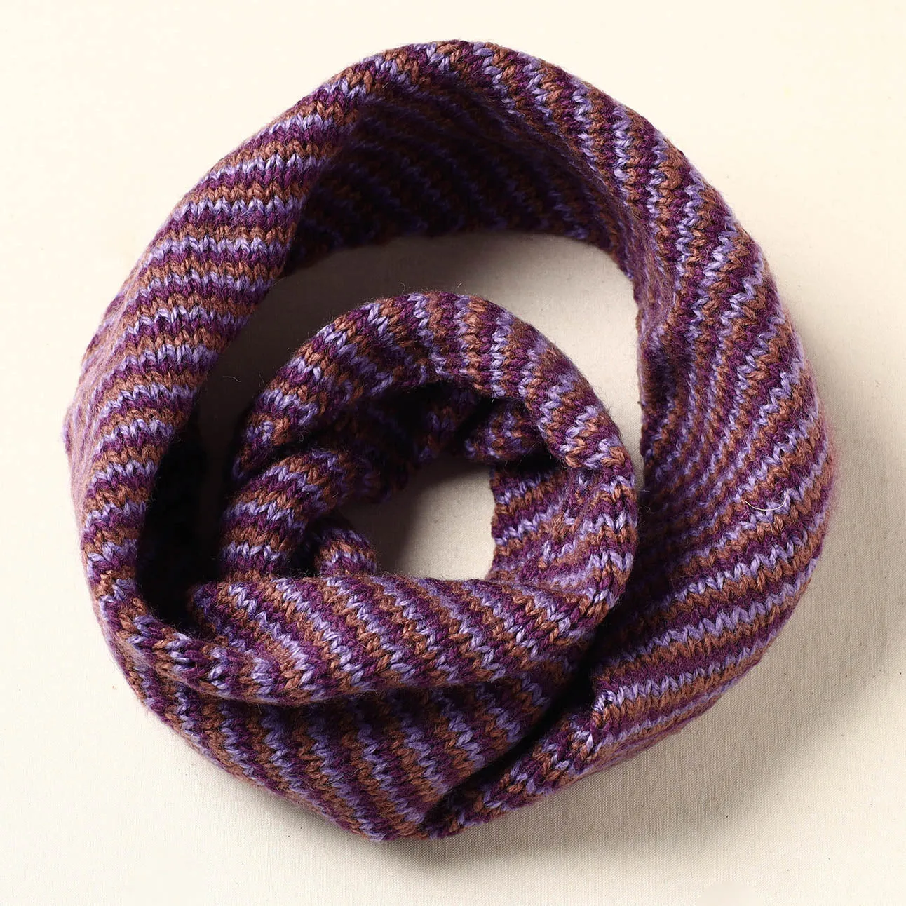 Purple - Kumaun Hand Knitted Woolen Neck Warmer