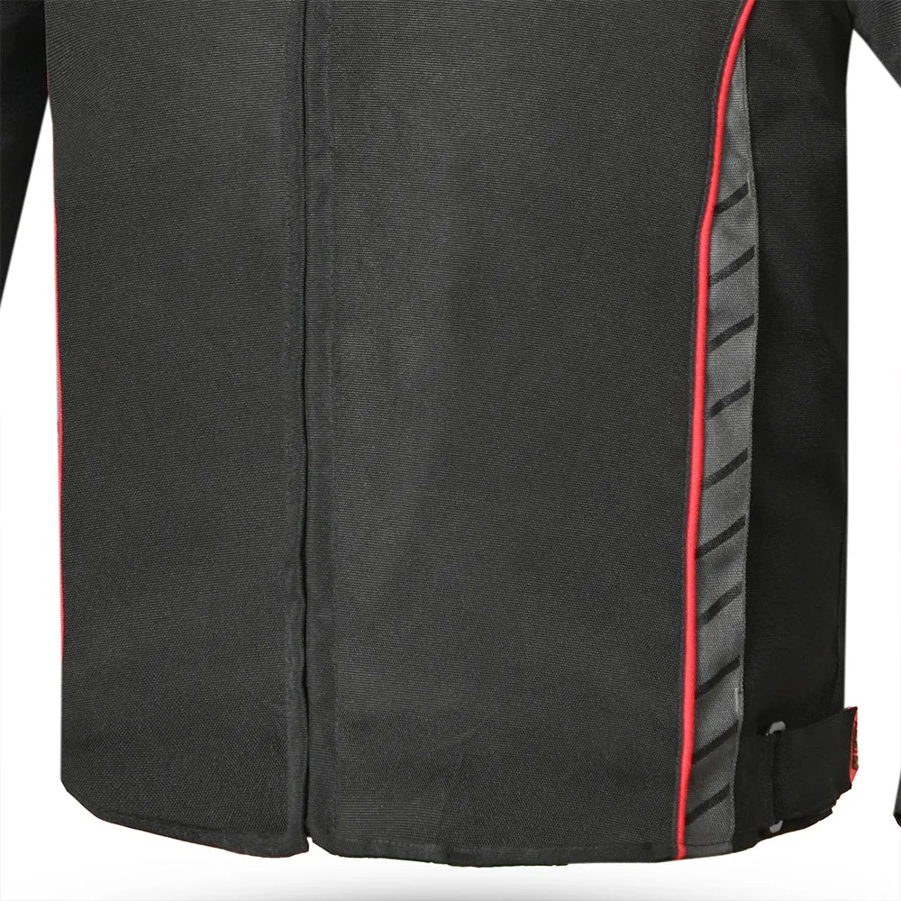 R-Tech Knight Rider Short - Motorcycle Racing Jacket - Black Dark Grey Red