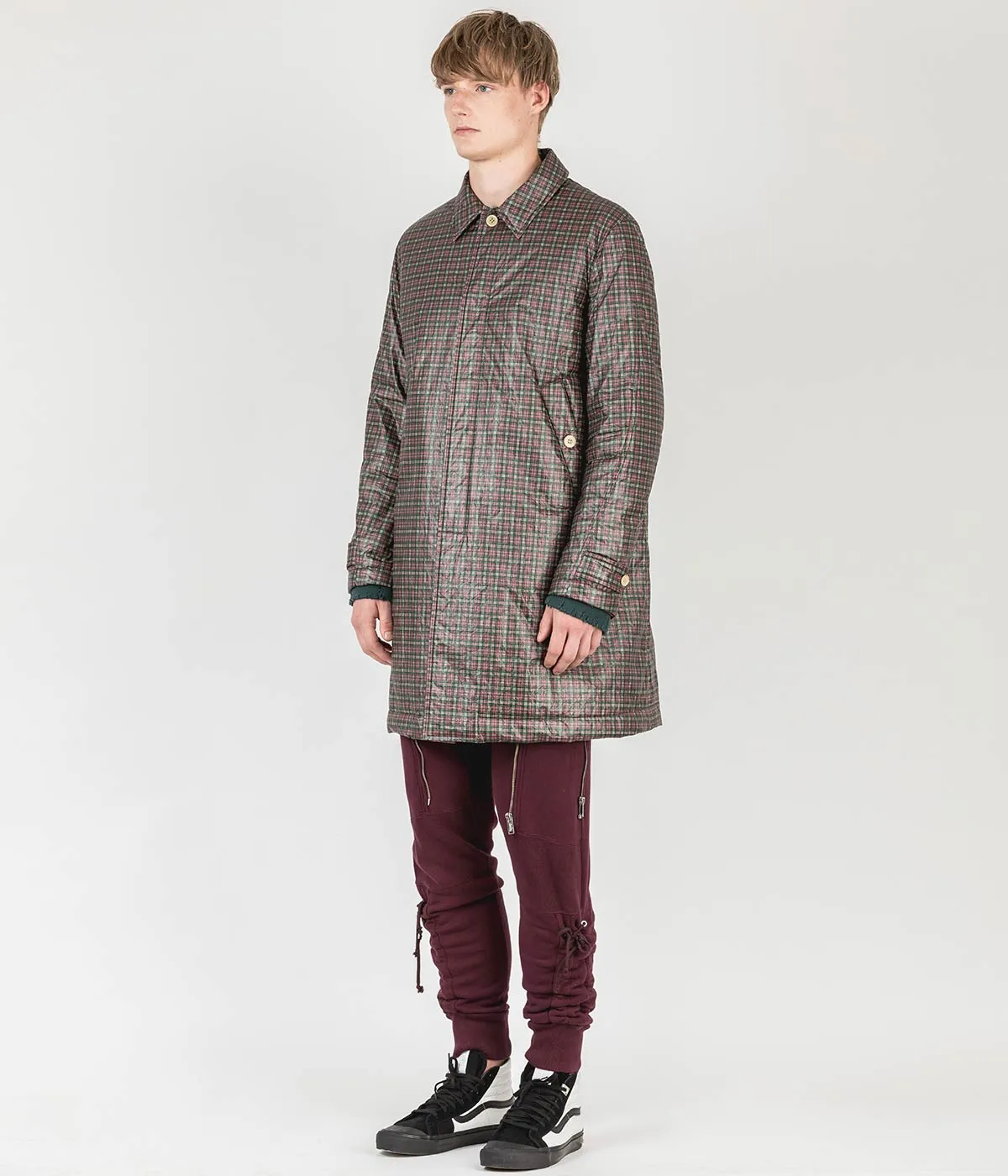 Red Checkered Primaloft Coat