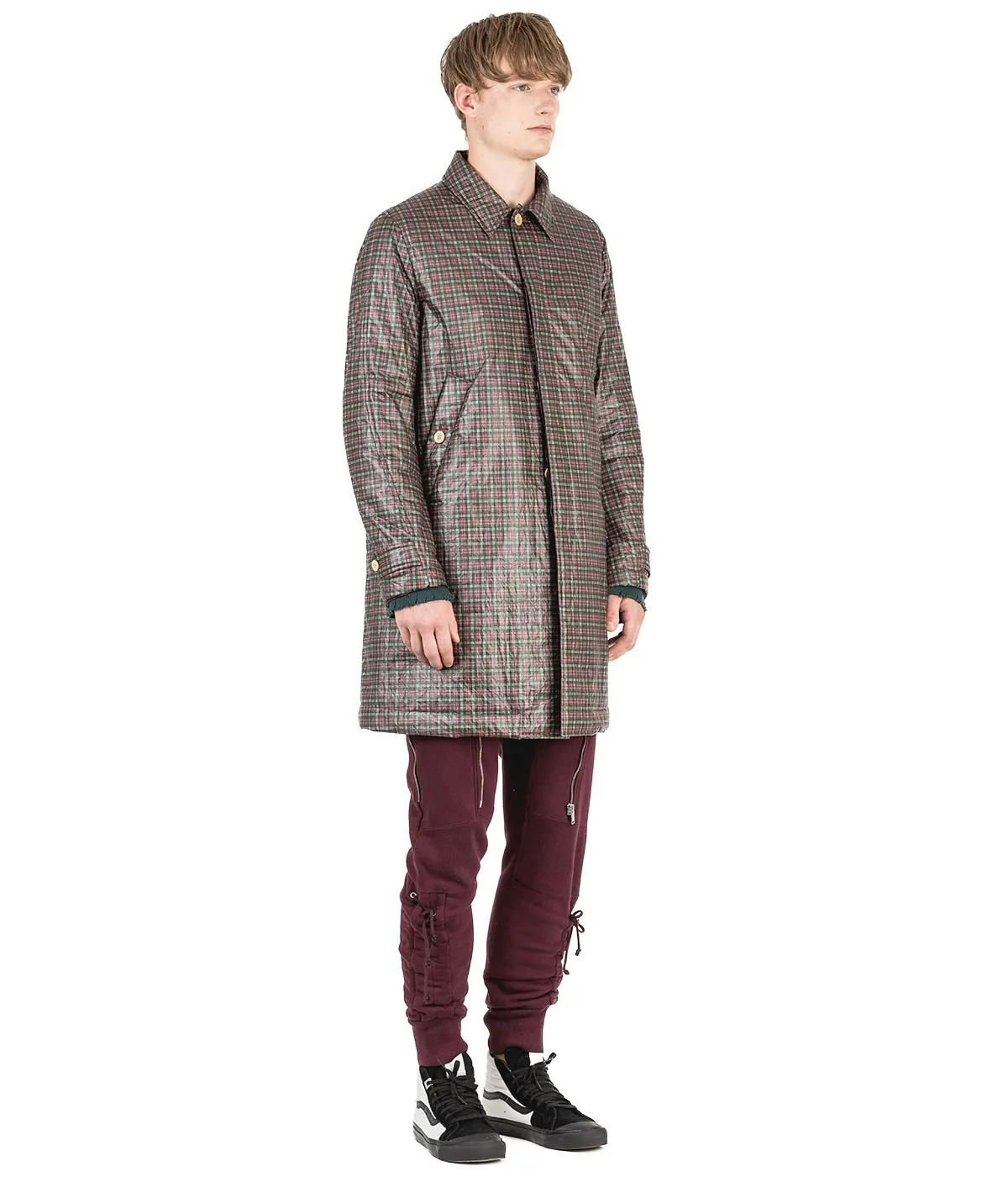 Red Checkered Primaloft Coat