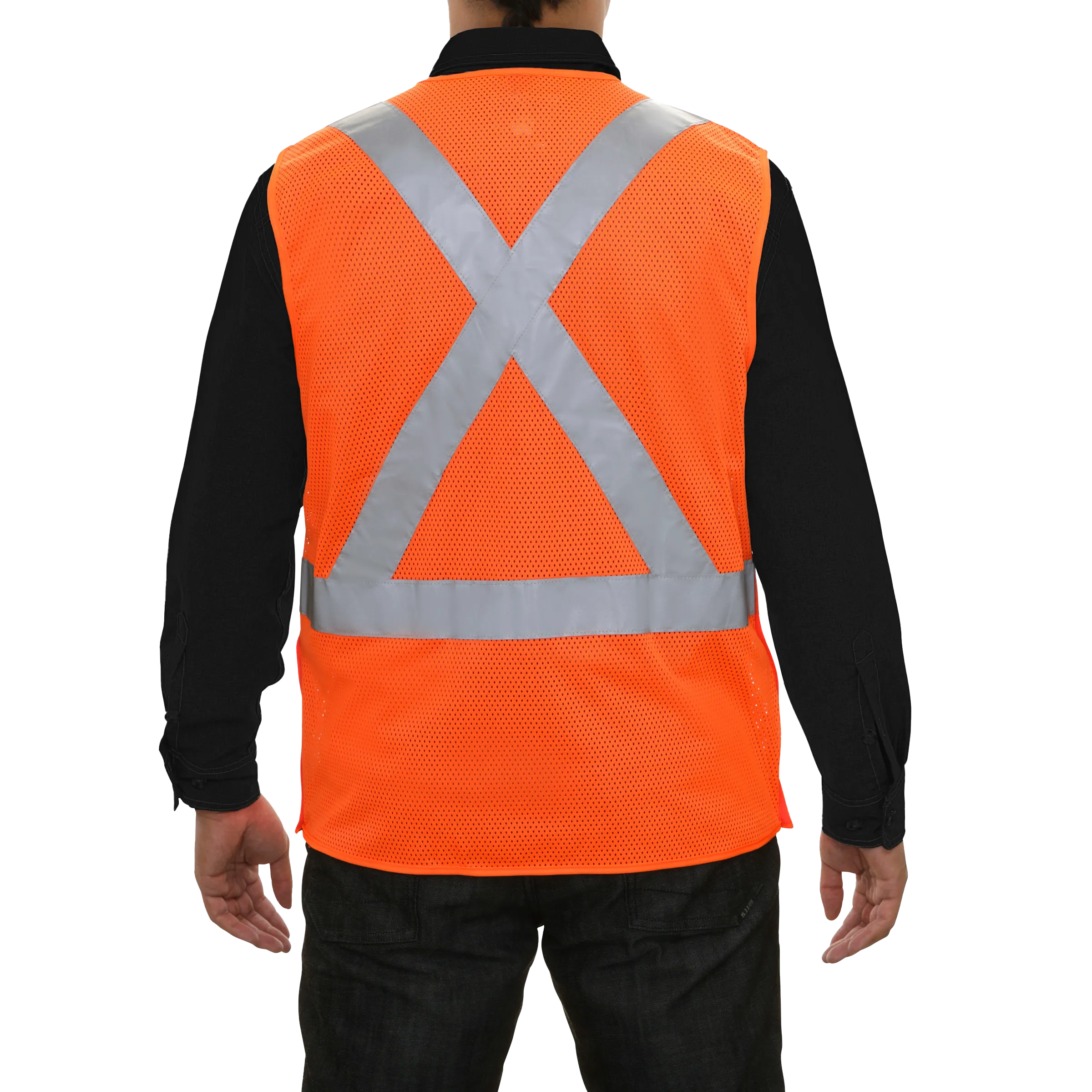 Reflective Apparel® Hi Visibility Breakaway Mesh Safety Vest - X-Back - ANSI Class 2 - 508SX