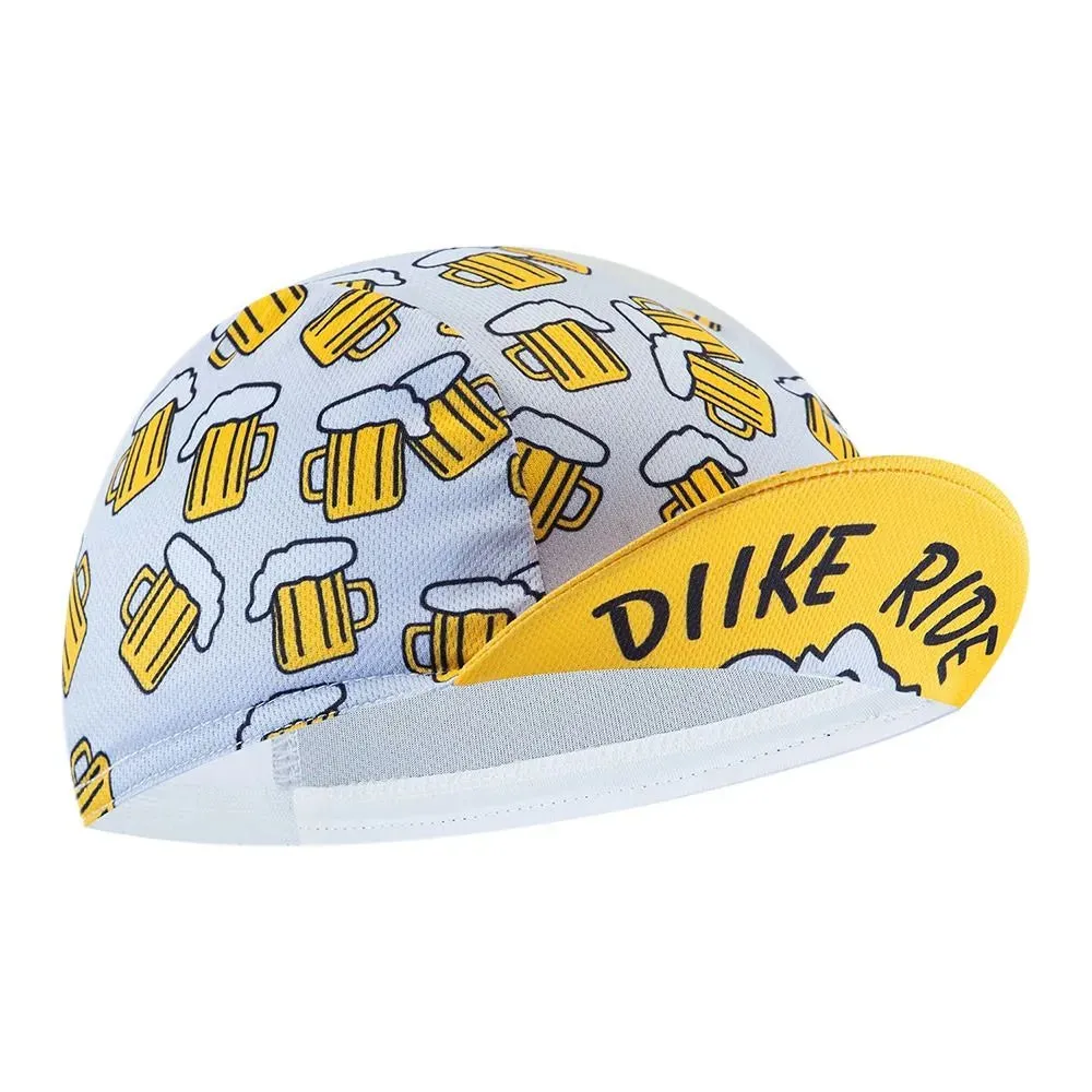 Retro Beer Coffee Ice Cream Cartoon Polyester Cycling Caps Bicycle Quick Dry Sports Hats Summer Bike Balaclava