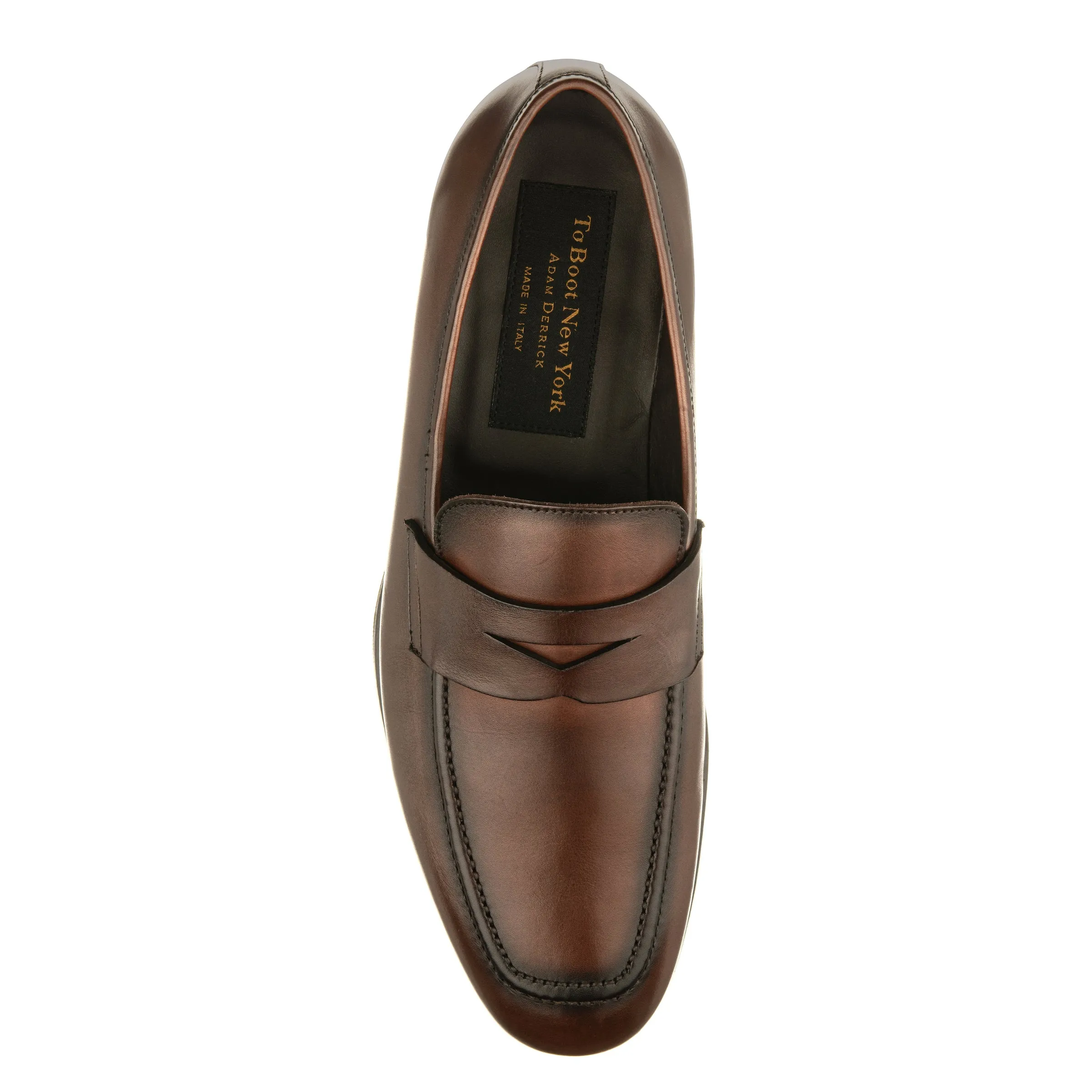 Ronny Burnished Brown Calf Slip On