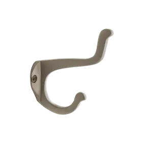 Schoolhouse Coat Hook in Satin Nickel