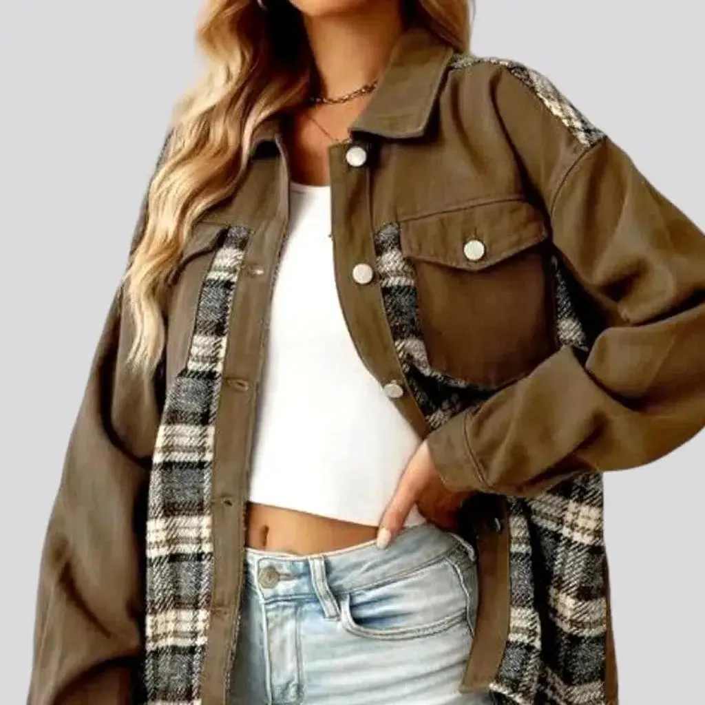 Shirt-like women's denim jacket