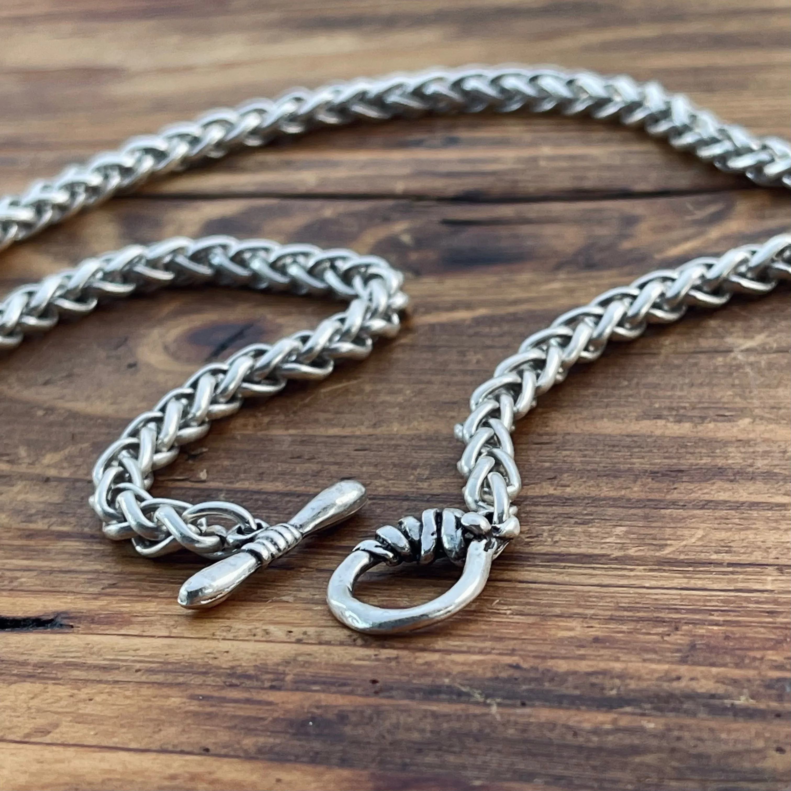 Sterling Silver over Pewter Chain w/Toggle 17”