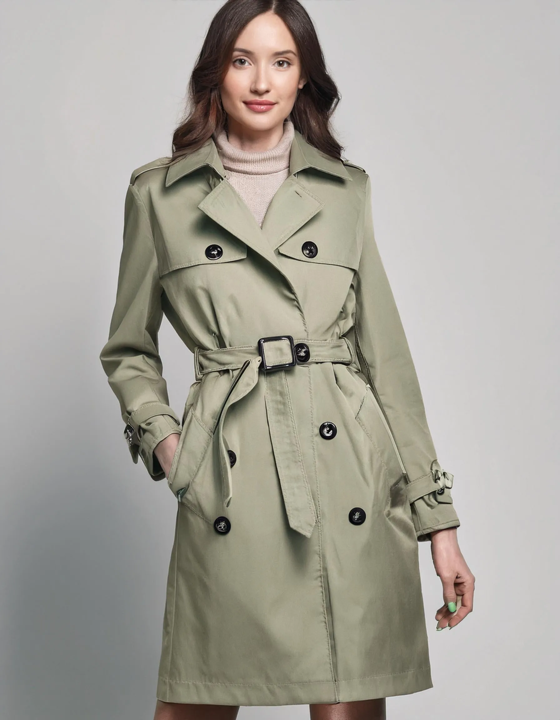 Stone Cropped Trench Coats