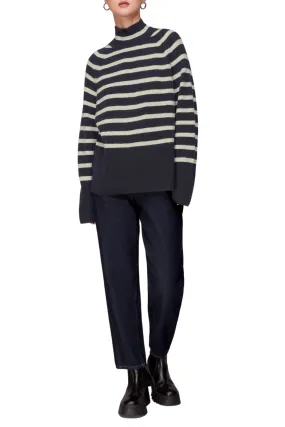 Stripe Funnel Neck Jumper