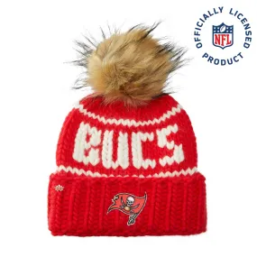 TAMPA BAY BUCCANEERS LELE SADOUGHI X NFL RED BEANIE FAUX FUR POM