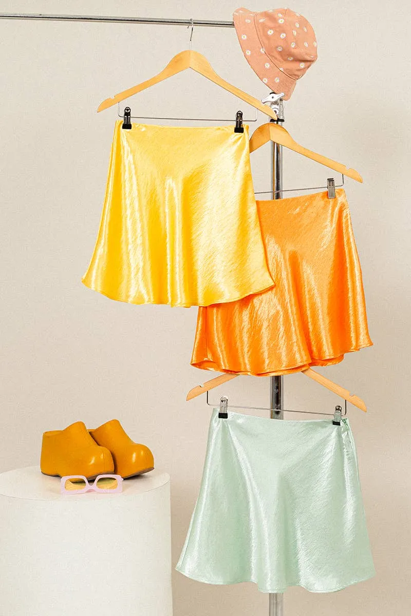 Tangerine Mini Skirt