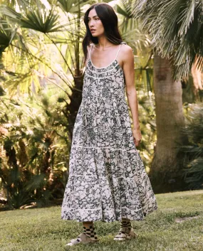 The Great - The Breeze Dress in Palm Leaf Island Floral