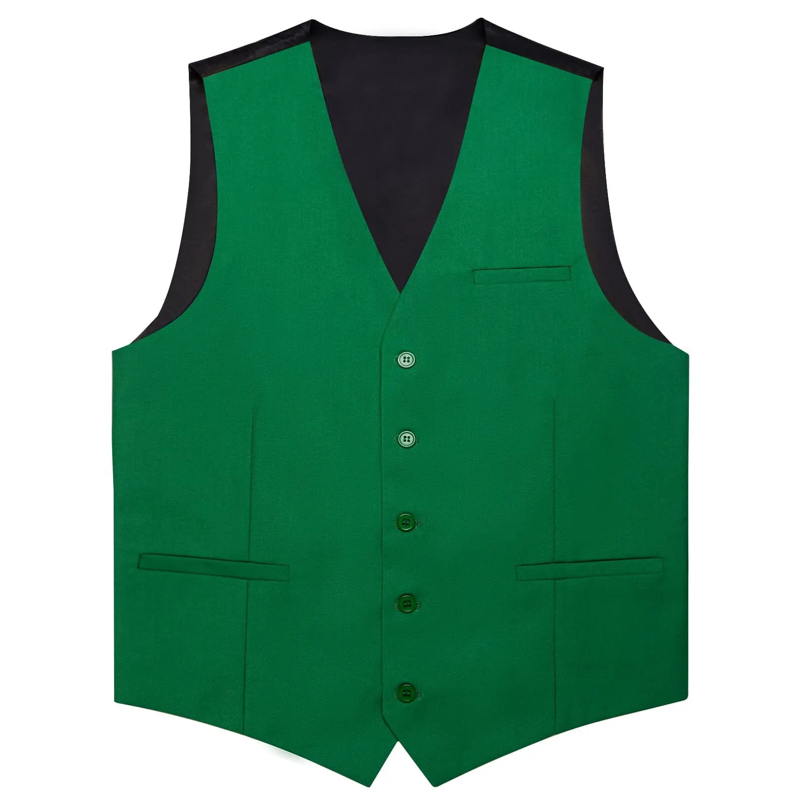 Ties2you Work Vest Cadmium Green Solid Silk Mens Dress Tuxedo Vest for Formal