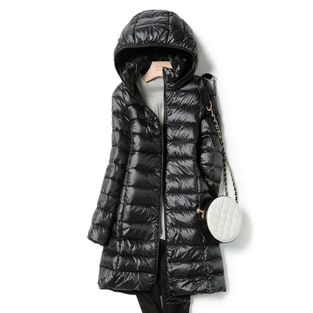 Trendy Long Puffy Ultra Casual Coat With Hood