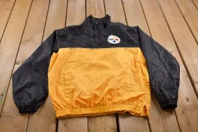 Vintage 1990s Pittsburgh Steelers NFL Windbreaker Jacket