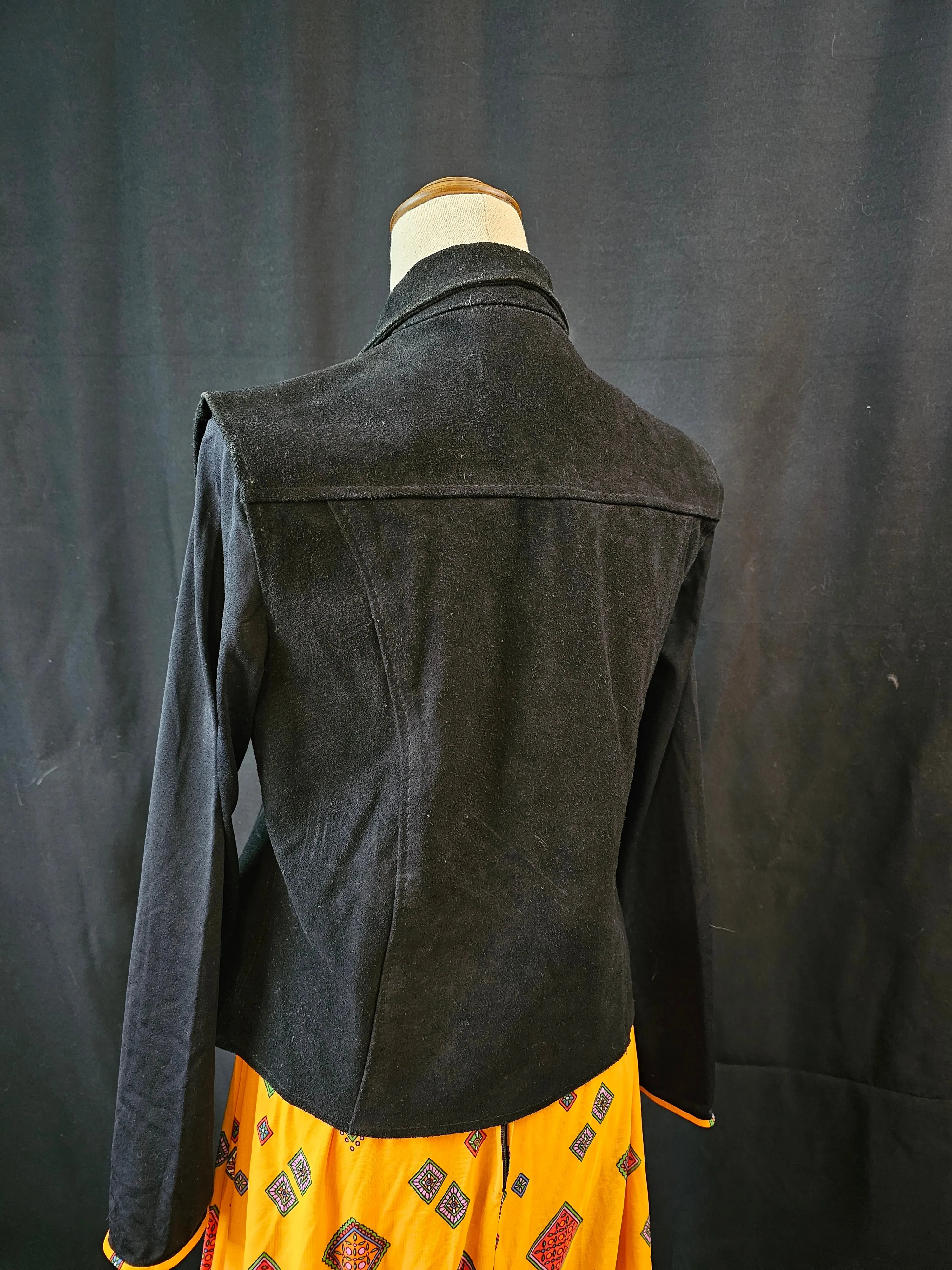 Vintage black Suede Vest M