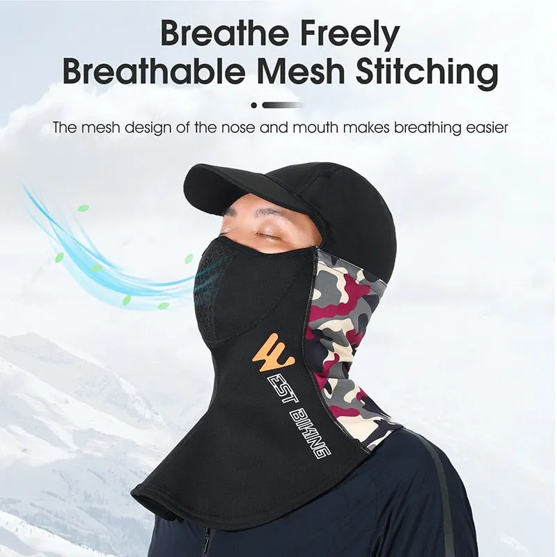 Winter Warm Cycling Cap Men Women Balaclava Sport Scarf Neck Warmer Ski Bicycle Motocycle Running Head Cap Bike Hat