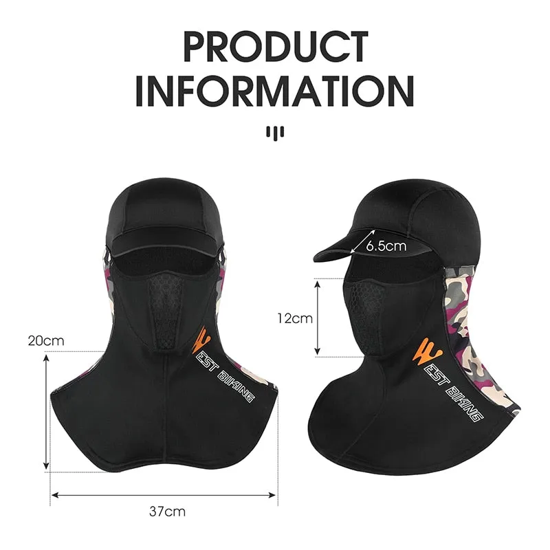 Winter Warm Cycling Cap Men Women Balaclava Sport Scarf Neck Warmer Ski Bicycle Motocycle Running Head Cap Bike Hat