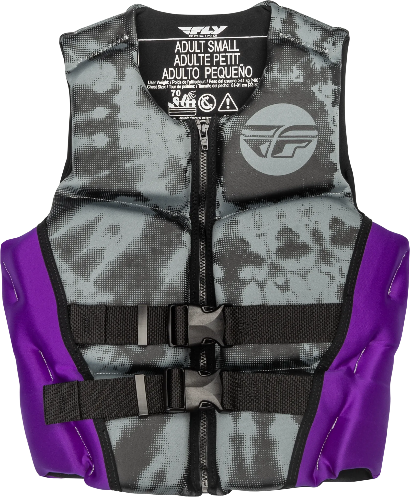 WMN'S NEOPRENE FLOTATION VEST PURPLE/GREY/BLACK SM