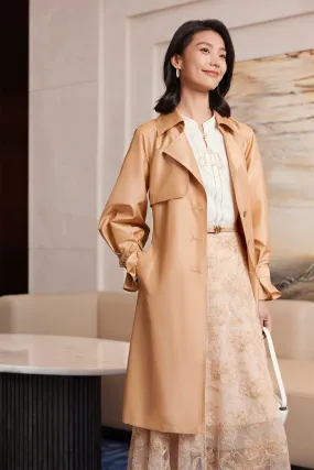 YAYING Mulberry Long Trench Coat EPJPS7303AE