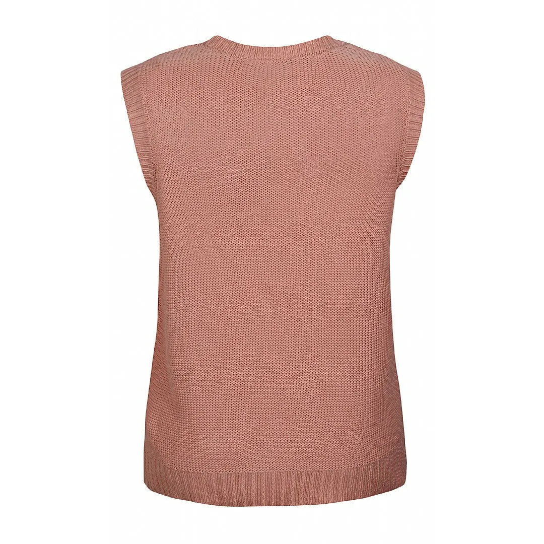 Zhenzi Sleeveless Pullover in Salmon